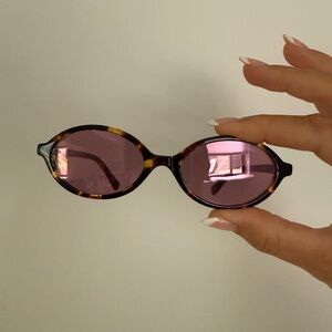 Miu Miu Tortoise Sunglasses with Rose Lenses